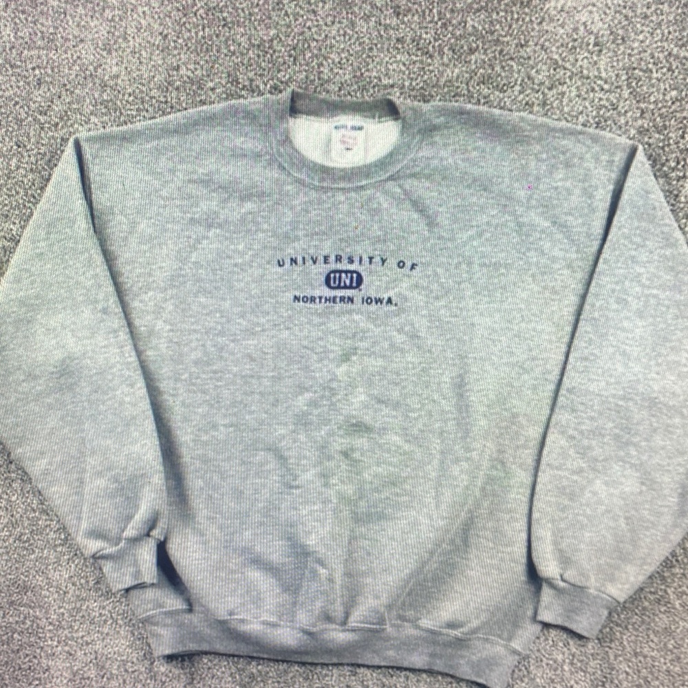 Jerzees Gray Crewneck Sweater - UNI Northern Iowa